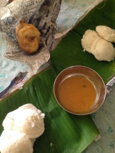 Idli and vadaa—a very delicious breakfast.