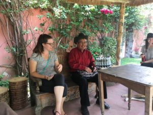 Don Juan (right) and Laura (Community Tourism director- left) translating for those of us less skilled in our Spanish comprehension skills.
